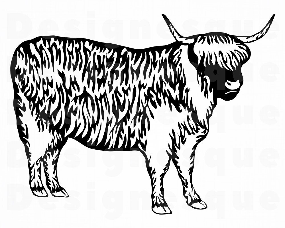 Free Free 328 Flower Silhouette Highland Cow Svg SVG PNG EPS DXF File