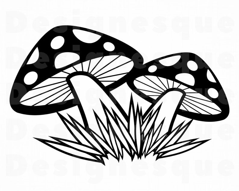 Mushroom 5 SVG Mushroom Clipart Mushroom Files for Cricut | Etsy