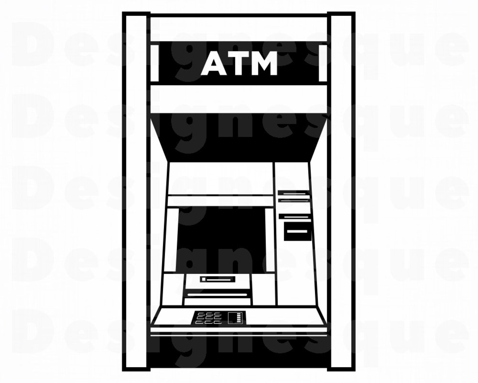 ATM Svg Money Svg Bank Svg ATM Clipart ATM Files for | Etsy