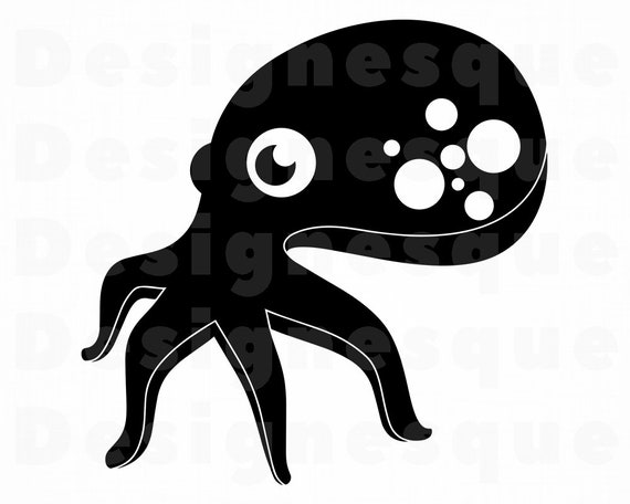 Pieuvre 5 Svg Pieuvre Bebe Pieuvre Mignon Svg Clipart Etsy