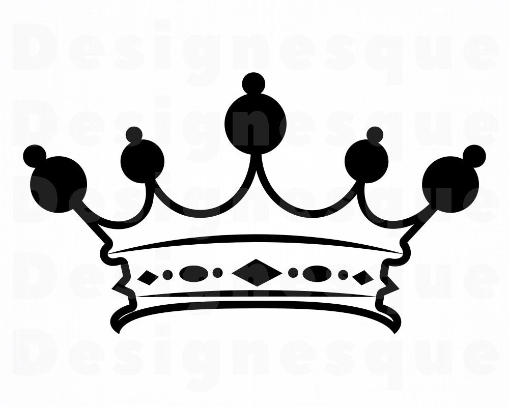 Download Crown Outline 5 SVG Crown Svg King Svg Queen Svg Princess ...
