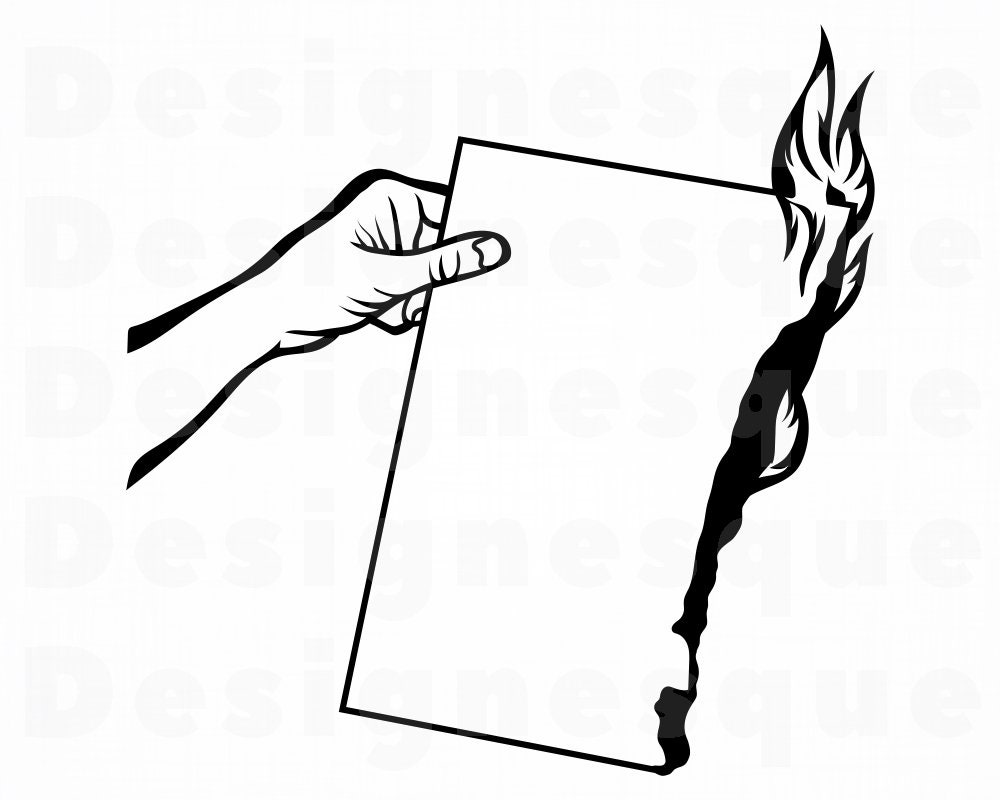 Burning Paper 2 SVG Burning Paper Clipart Burning Paper Etsy
