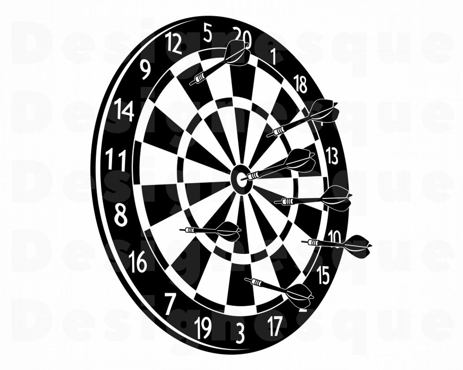 Dartboard 5 SVG Dartboard SVG Darts Svg Dart Board SVG Etsy
