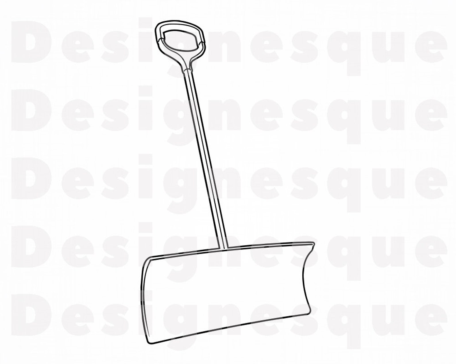 Snow Shovel Outline SVG Snow Removal Svg Winter Svg Snow Etsy