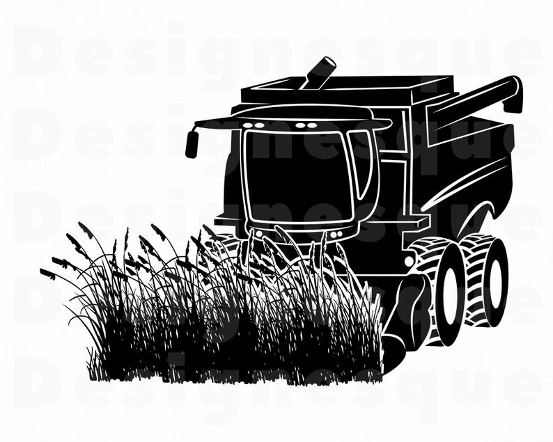 Download Combine Harvester 2 SVG Wheat Harvester Svg Combine Svg | Etsy