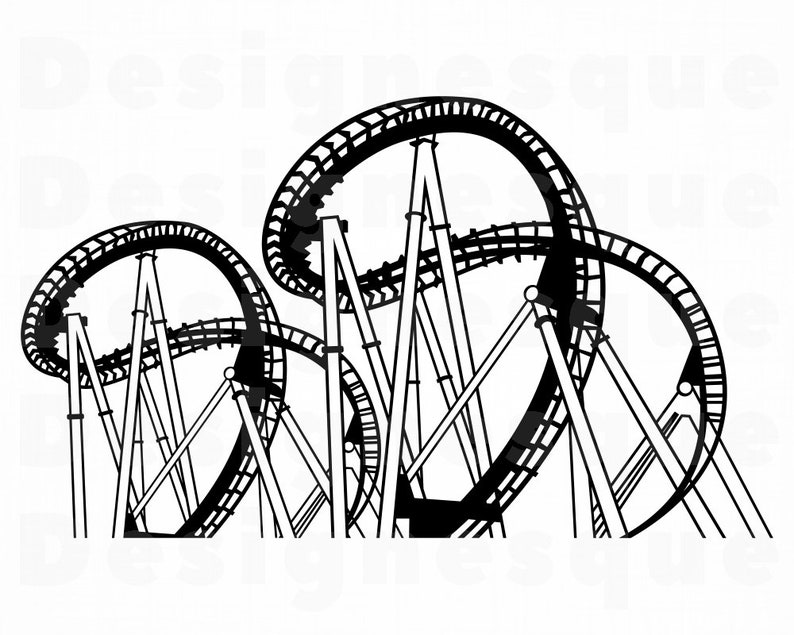 Roller Coaster 4 SVG Roller Coaster Clipart Roller Coaster ...