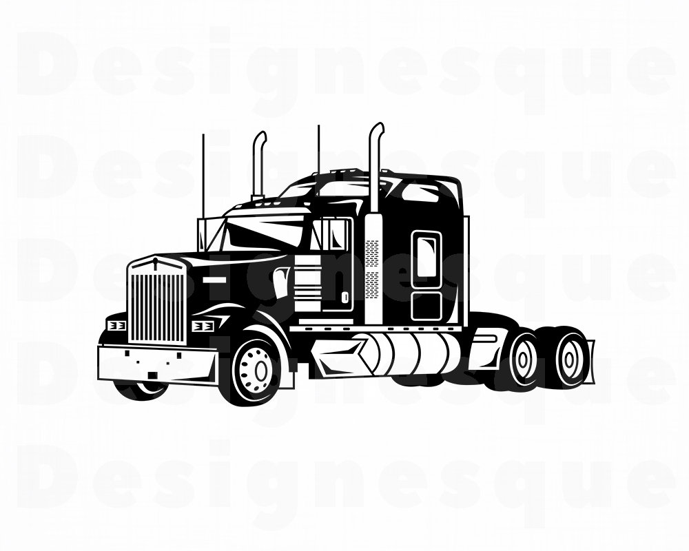 Truck #5 SVG, Truck SVG, Trucking Svg, 18 Wheeler, Truck Clipart, Truck Fil...