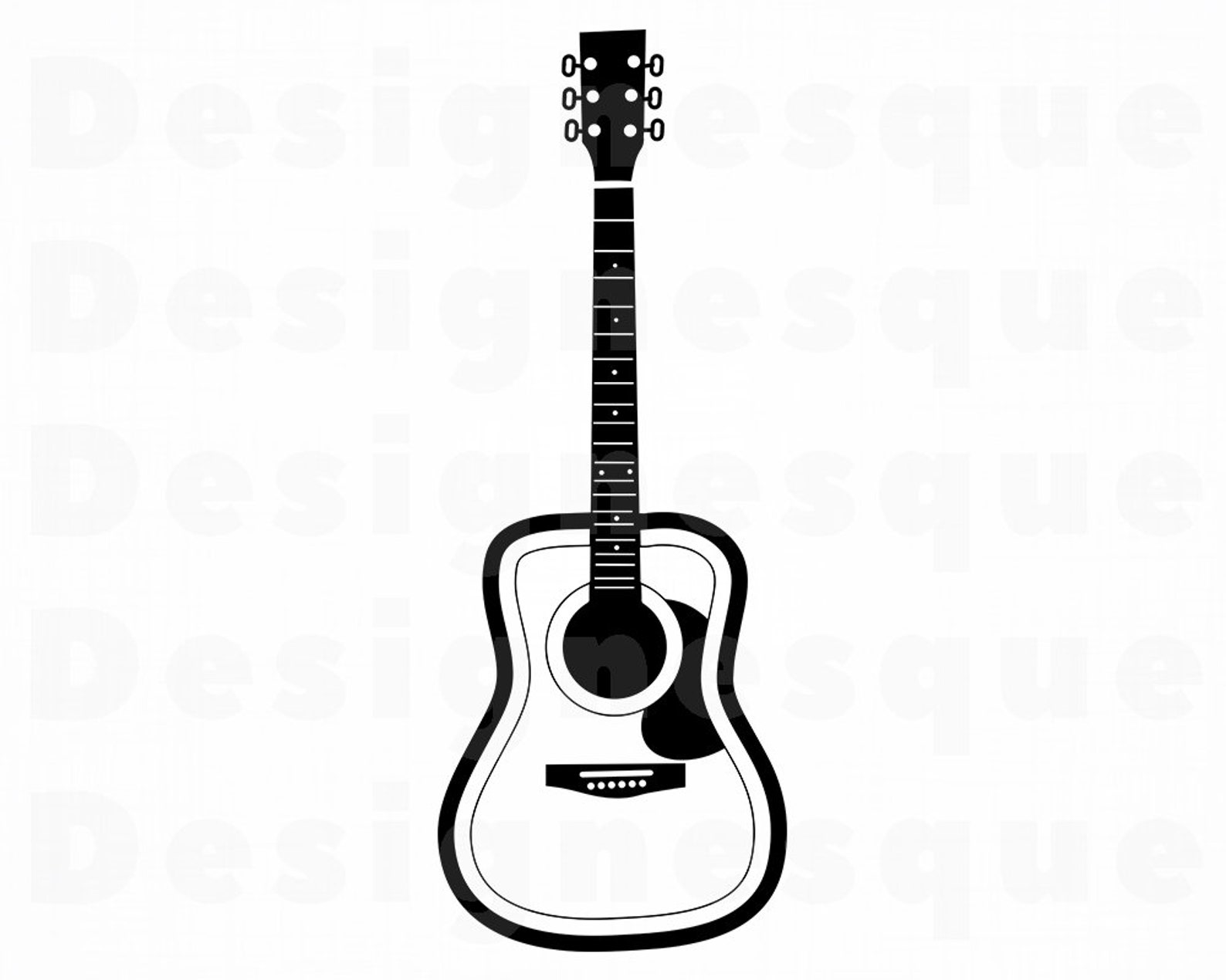 Guitar SVG 2 Guitar Clipart Guitar Files for Cricut Guitar Etsy