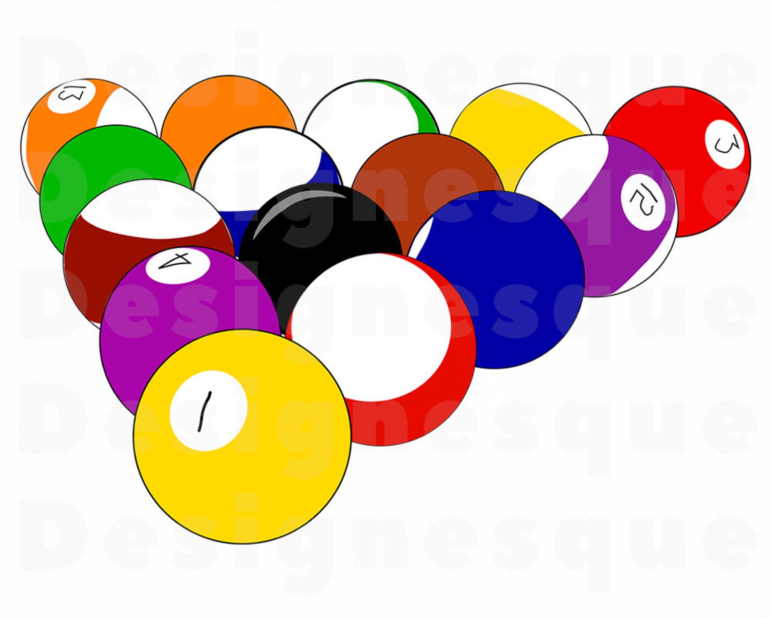 Billiards Balls SVG Billiards Svg Billiards Balls Clipart Etsy Singapore