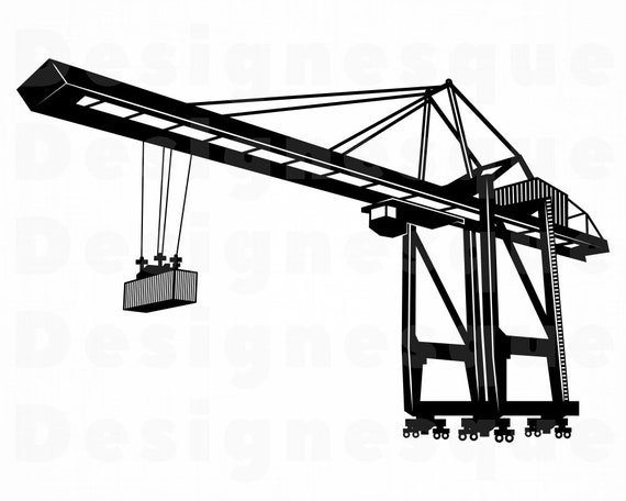 Download Port Crane Svg Port Svg Shipping Svg Import Svg Export Svg Port Clipart Port Files For Cricut Cut Files For Silhouette Dxf Png Eps