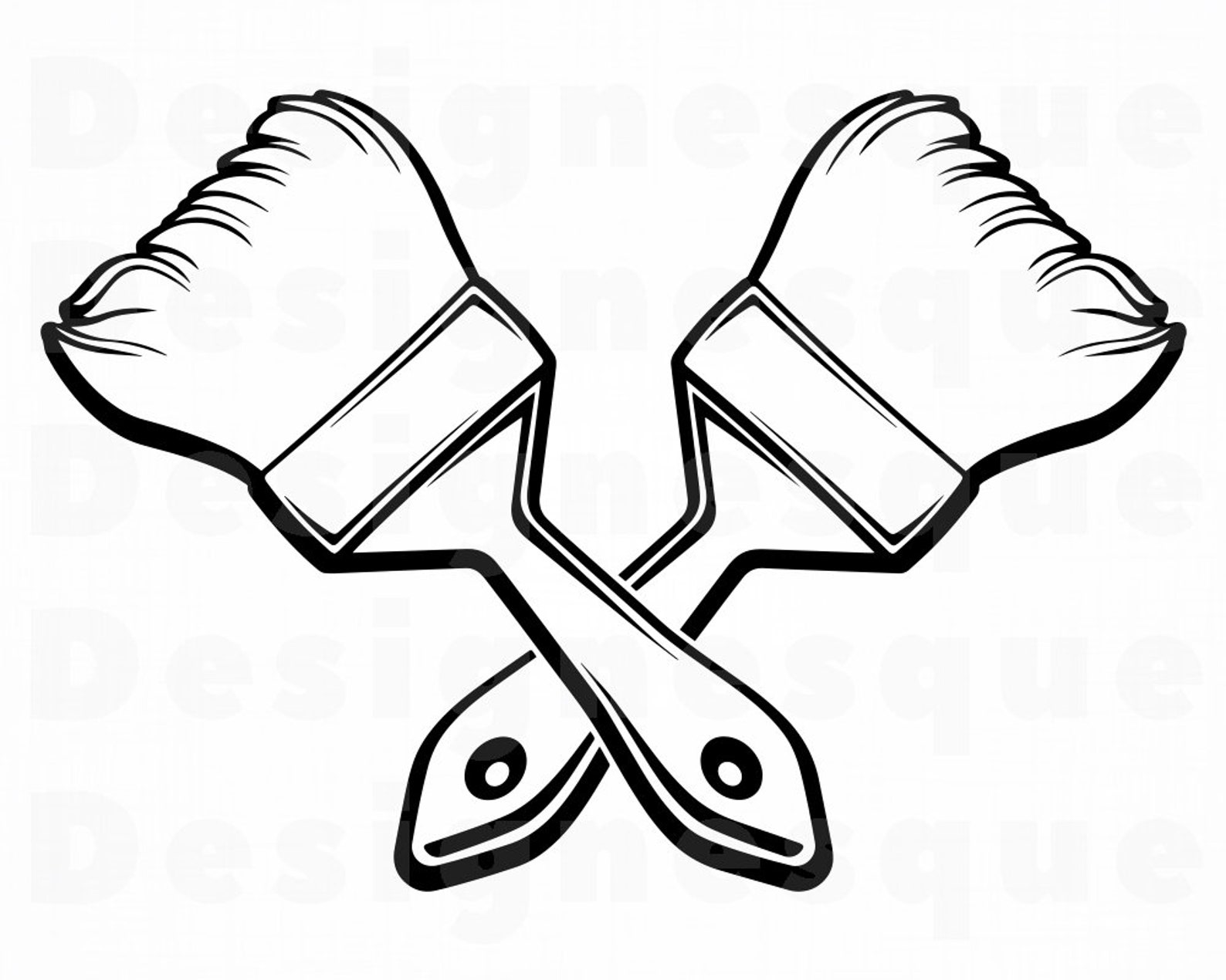 Paint Brush Logo 4 SVG Paint Brush SVG Brush Svg Painting Etsy