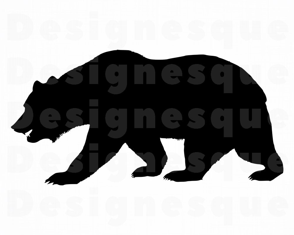 Download Bear Silhouette SVG Bear SVG Grizzly Bear SVG Bear Clipart | Etsy