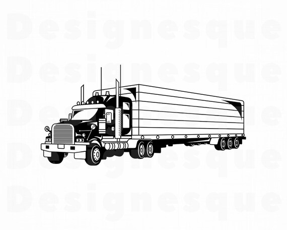 Truck Driver 2 Svg Truck Svg 18 Wheeler Trucker Truck Etsy