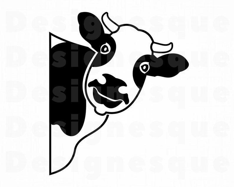 Peeking Cow SVG Funny Cow Svg Heifer Svg Cattle Svg Cow | Etsy