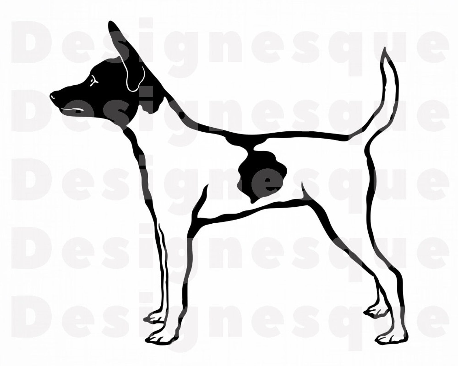 Toy Fox Terrier SVG Dog Svg Toy Fox Terrier Clipart Toy Fox Etsy