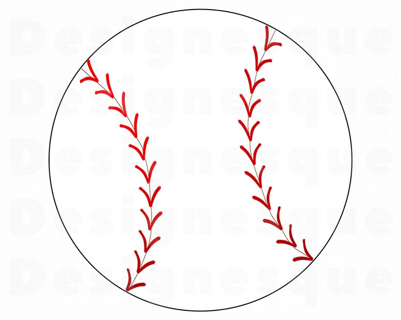 Baseball Outline 3 SVG Softball SVG Baseball Clipart | Etsy