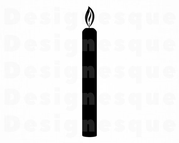 Candle 8 Svg Candle Svg Candle Clipart Candle Files For Etsy