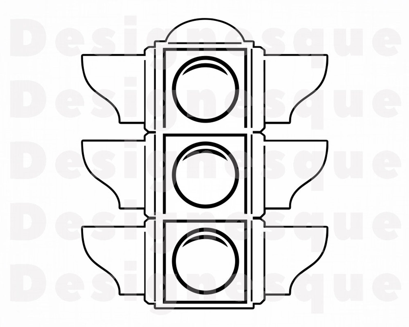 Traffic Light Outline SVG Traffic Light Svg Traffic Light Etsy