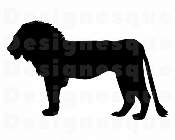 Download Lion Silhouette Svg Lion Svg Lion Clipart Lion Files For Etsy