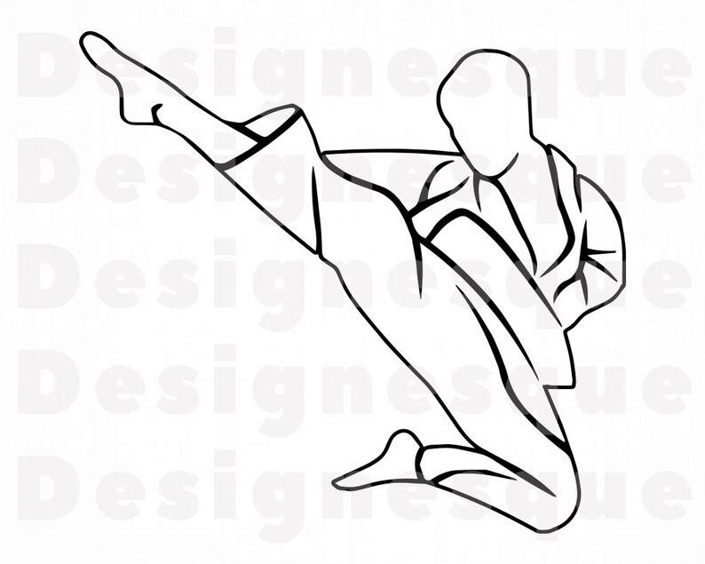 Karate Outline SVG Karate SVG Martial Arts Svg Karate Etsy Karate outline svg karate svg martial arts svg karate