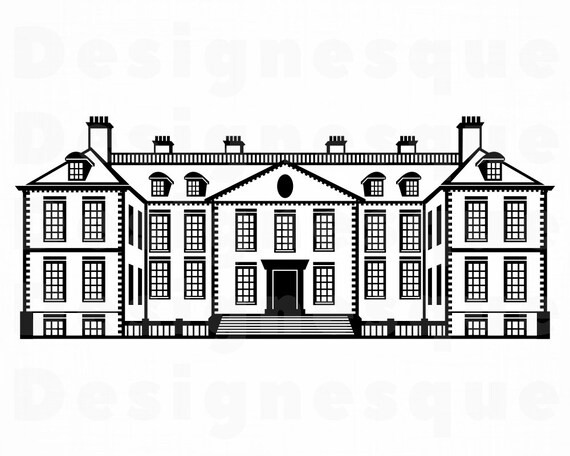 English Manor House Svg Mansion Svg House Svg Home Svg Etsy
