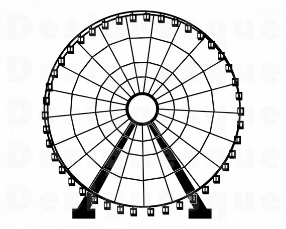 Riesenrad Riesenrad Riesenrad Clipart Svg Dateien Fur Cricut Etsy