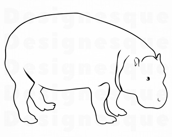 Download Hippo Outline Svg Hippo Svg Hippopotamus Svg Hippo Clipart Etsy