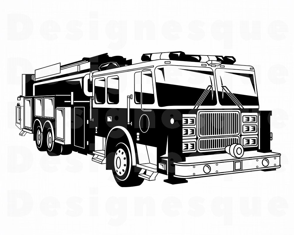 Fire Truck 3 SVG Firetruck Svg Fire Engine SVG Fire Truck Etsy