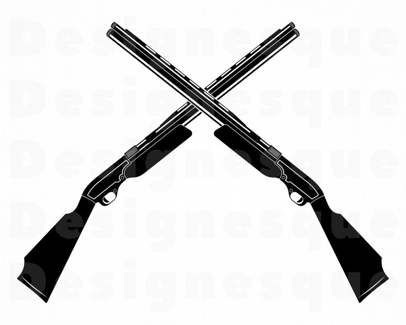 Double Barrel Shotgun Logo SVG Shotgun Svg Gun Svg Shotgun Etsy