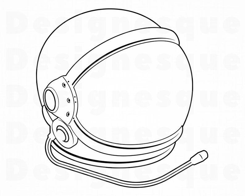 Astronaut Helmet Outline SVG Astronaut Helmet SVG Astronaut | Etsy