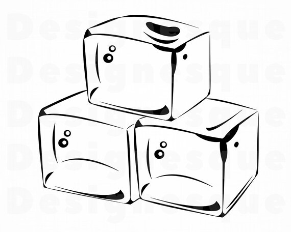Eiswürfel Svg Eiswürfel Clipart Eiswürfel Dateien Für Etsy