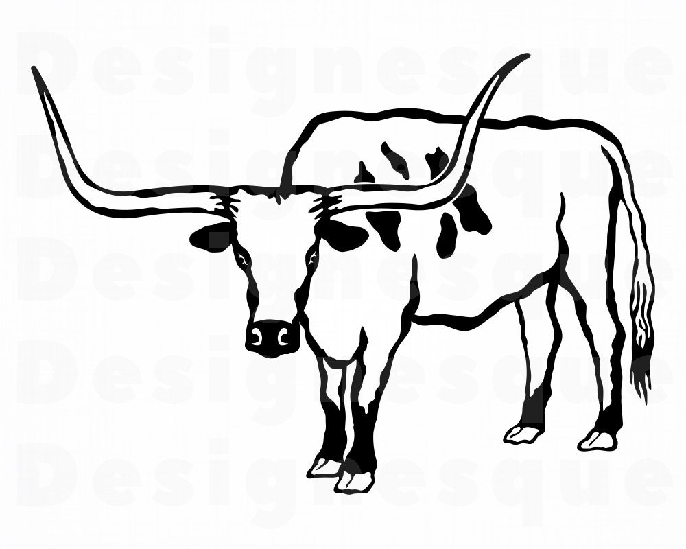 Texas Longhorn 2 SVG Cattle Svg Texas Longhorn Clipart Etsy Canada.