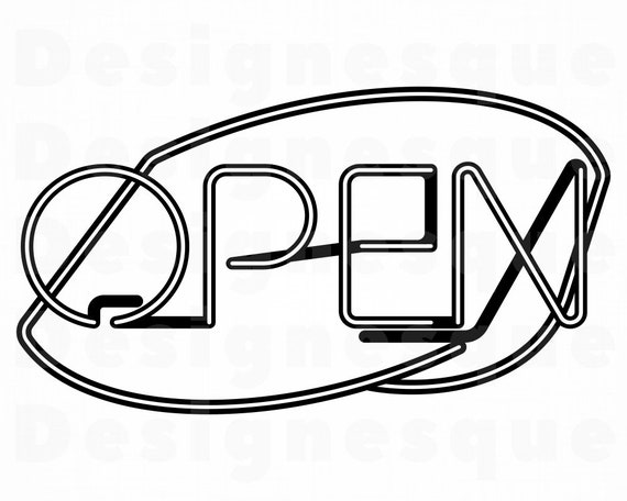 Open Neon Sign Svg Neon Signs Svg Open Sign Svg Store Sign Etsy