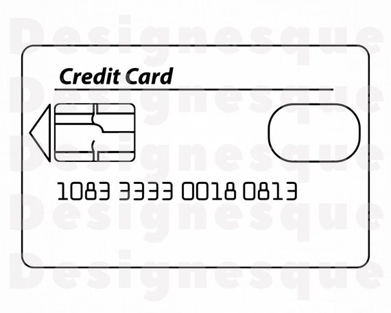 Download Credit Card Outline Svg Money Svg Credit Card Clipart Etsy