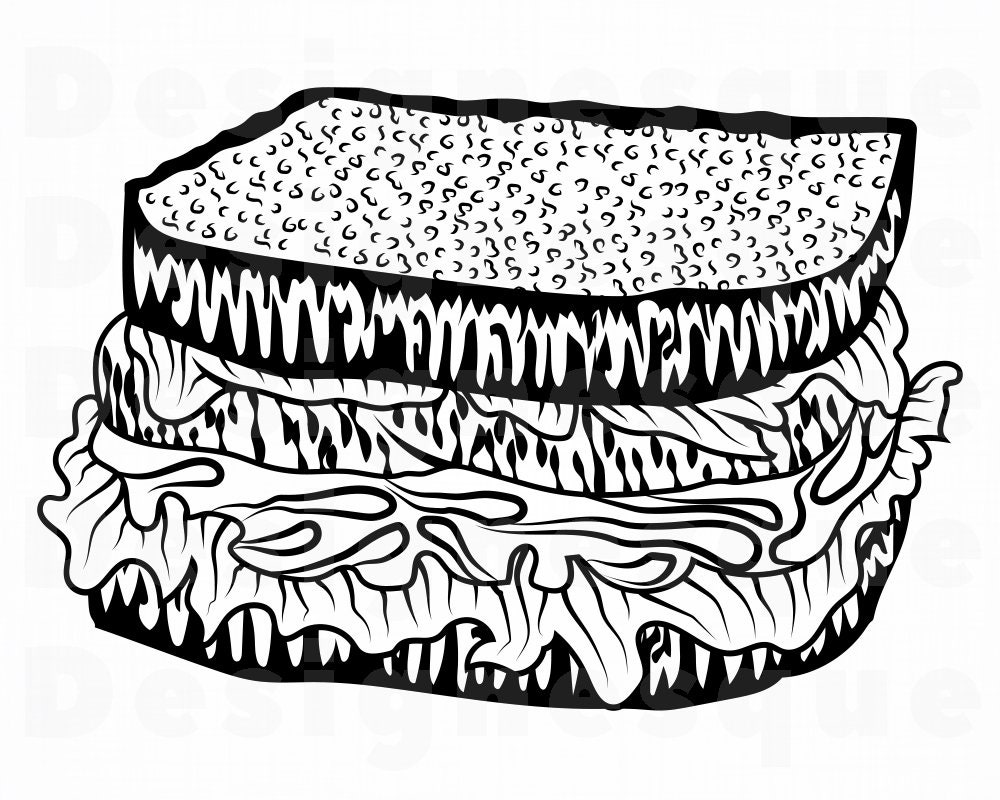 Sandwich SVG Lunch Svg Food Svg Sandwich Clipart Sandwich Etsy