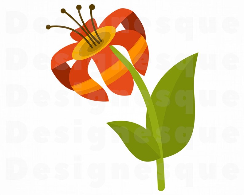 Tropical Flower SVG Flower SVG Tropical Flower Clipart | Etsy