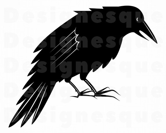 Rabe Svg Krahe Svg Rabe Clipart Fur Cricut Raven Fur Etsy