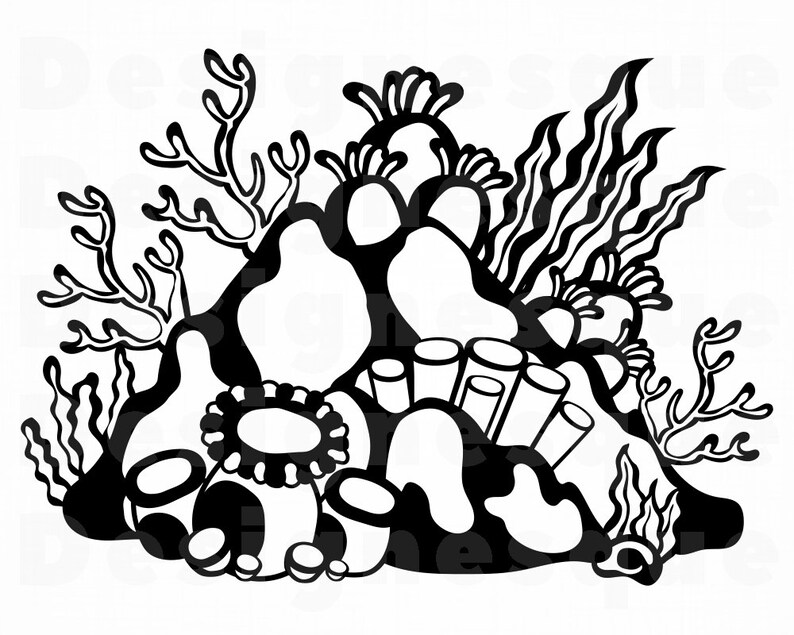 Download Coral Reef SVG Coral Svg Ocean Svg Tropical Svg Coral Reef ...