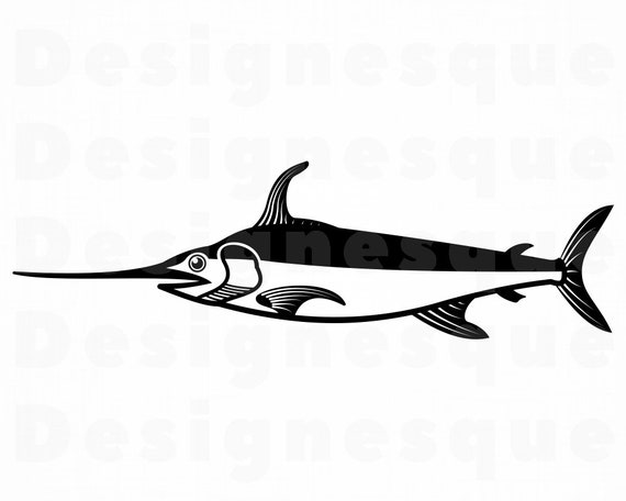 Download Swordfish 2 Svg Fishing Svg Fish Svg Swordfish Clipart Etsy