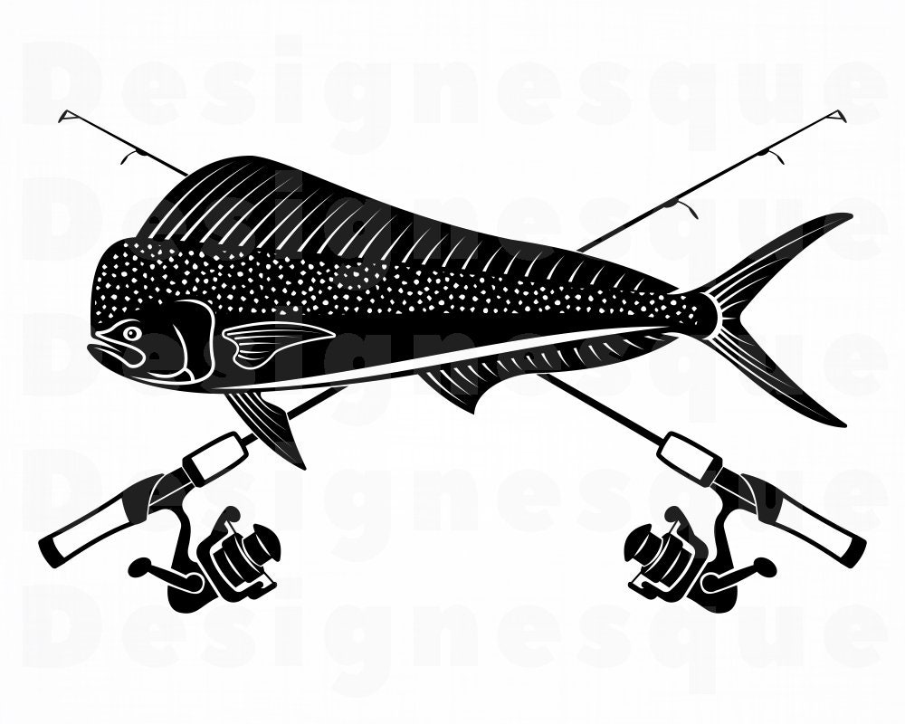 Mahi-Mahi Fishing SVG Fishing Logo Svg Fish Svg Fishing | Etsy