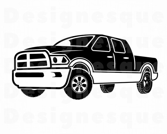 Pickup Truck 2 Svg Pickup Truck Clipart Pickup Truck Files Etsy