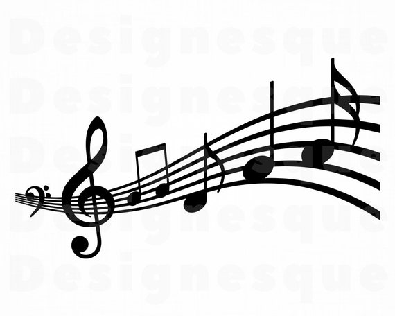 Musik Logo 6 Dateien Fur Silhouette Dxf Png Eps Svg Etsy