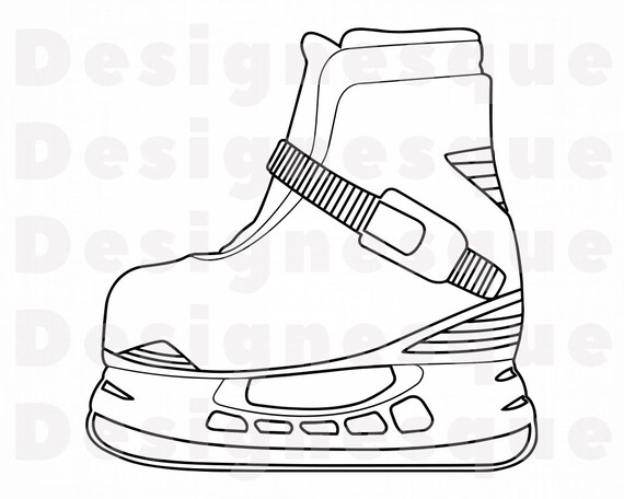 Download Ice Skate Outline Svg Hockey Skate Svg Ice Skating Svg Ice Etsy