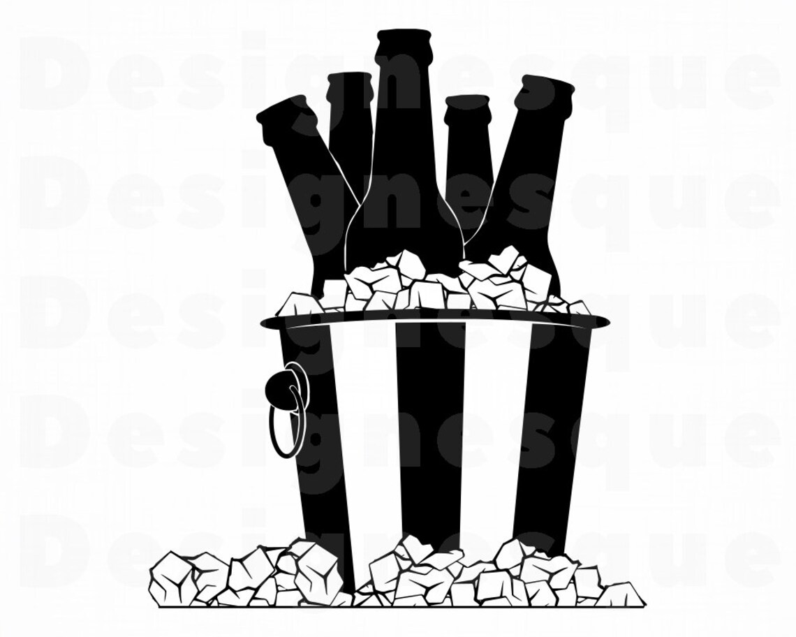 Ice Bucket Beer SVG Ice Bucket Svg Beer Svg Beer Clipart Etsy