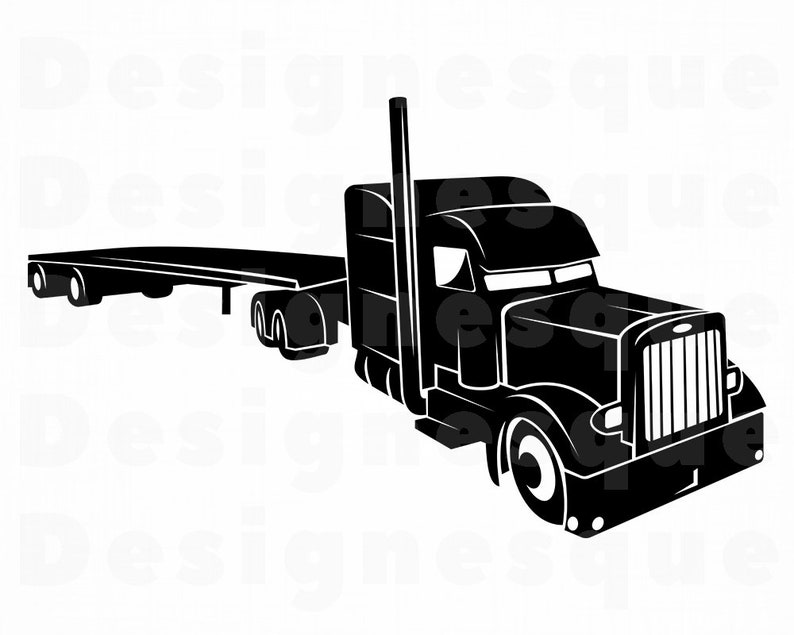 Free 136 Semi Truck Silhouette 18 Wheeler Svg Free SVG PNG EPS DXF File