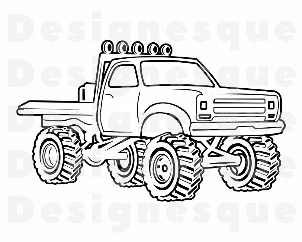 Free Free 264 Monster Truck Outline Svg SVG PNG EPS DXF File