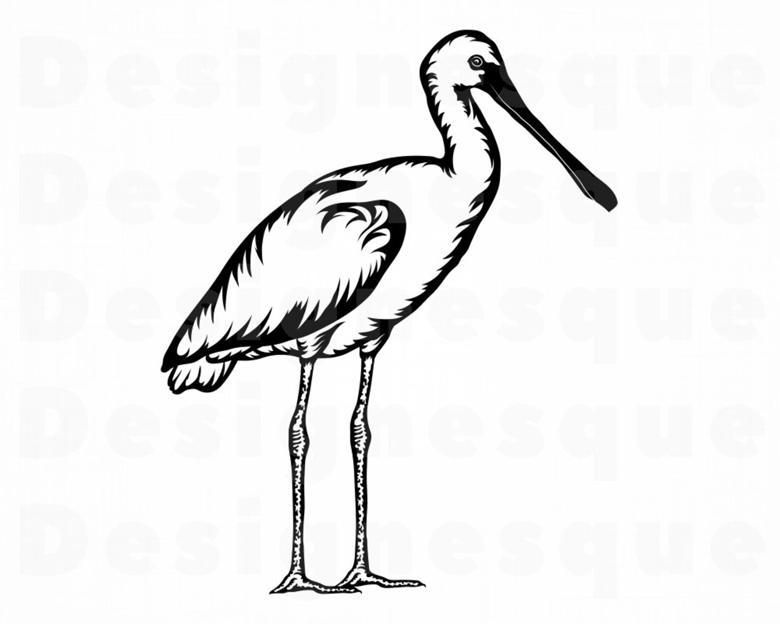 Download Spoonbill SVG Bird Svg Spoonbill Clipart Spoonbill Files | Etsy