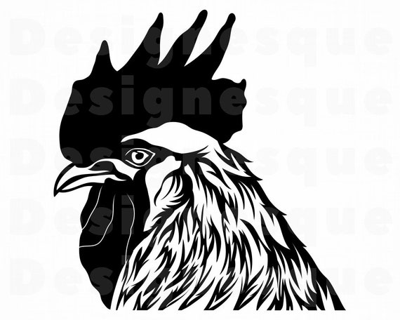 Download Rooster Head Svg Rooster Svg Rooster Clipart Rooster Files Etsy