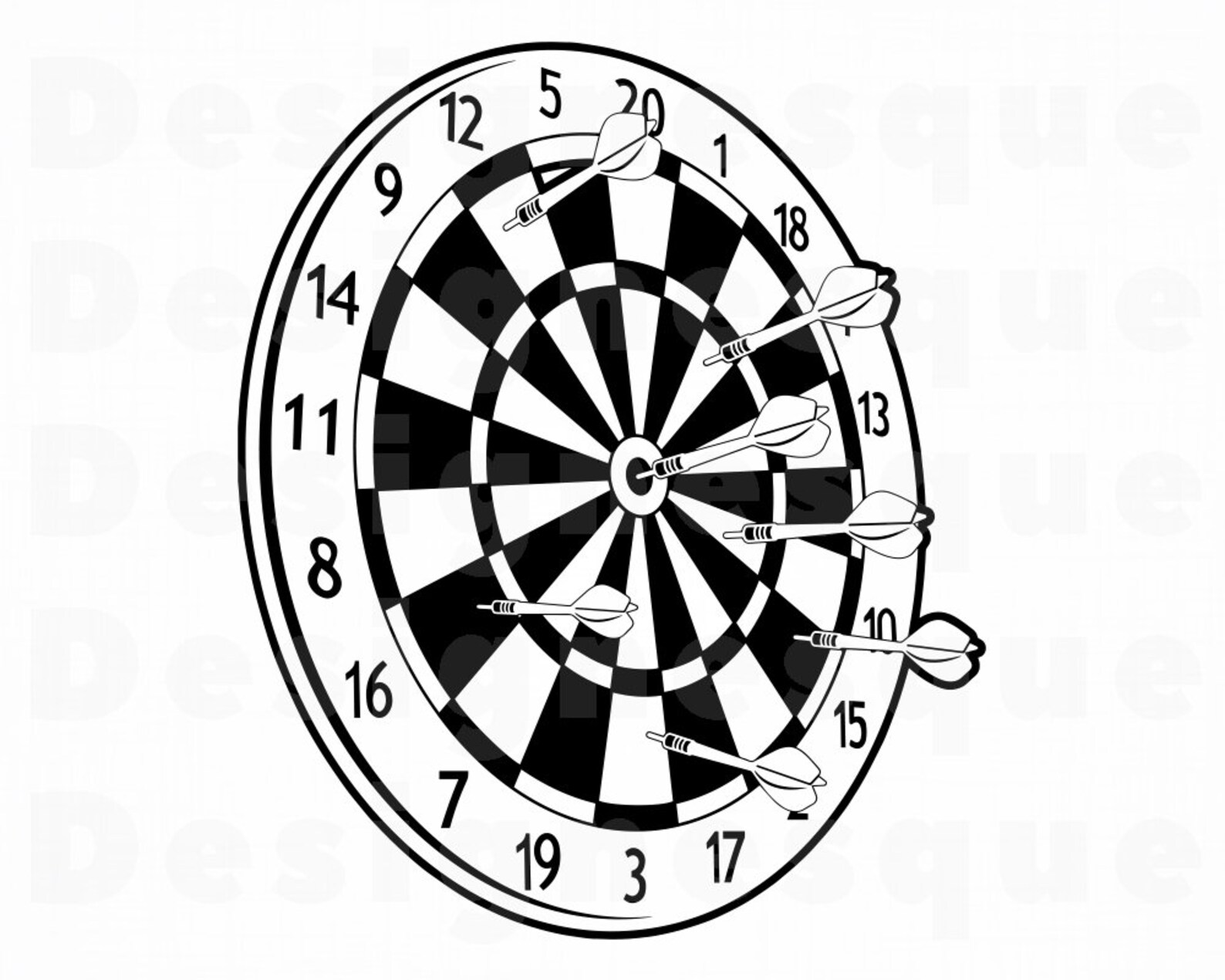 Dartboard 6 SVG Dartboard SVG Darts Svg Dart Board SVG Etsy