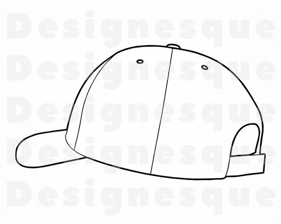 Download Baseball Cap Outline 6 Svg Baseball Cap Svg Hat Svg Baseball Cap Clipart Cap Files For Cricut Cut Files For Silhouette Dxf Png Eps